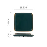 Tableware Green Ceramic Dinner Set