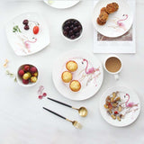 Elegant Pink Flamingo Ceramic Dinner Plates