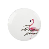 Elegant Pink Flamingo Ceramic Dinner Plates