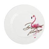 Elegant Pink Flamingo Ceramic Dinner Plates