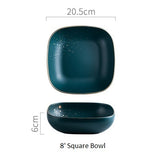 High Fashion Retro Green Nordic Ceramic Tableware Set