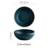 High Fashion Retro Green Nordic Ceramic Tableware Set