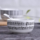 8 Inch Music Note Plate and Keyboard Bowl Dinner Set