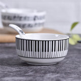 8 Inch Music Note Plate and Keyboard Bowl Dinner Set