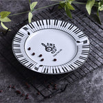 8 Inch Music Note Plate and Keyboard Bowl Dinner Set