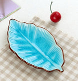 Banana leaf shape leaf dish ceramic
