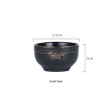 High Fashion Tableware Set Black Gold Modern Ceramic