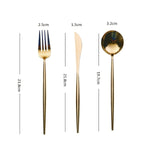 High Fashion Tableware Set Black Gold Modern Ceramic