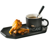 Italian espresso ceramic cup and saucer set
