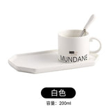 Italian espresso ceramic cup and saucer set