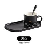 Italian espresso ceramic cup and saucer set