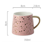Homies 330ML 3D Pink black white dot Ceramic plates