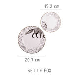 2 Pcs 6&8 Inch Animal Combined Plates