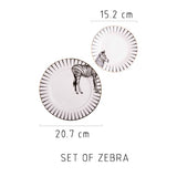 2 Pcs 6&8 Inch Animal Combined Plates