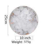 European Style Marble Plates Ceramic