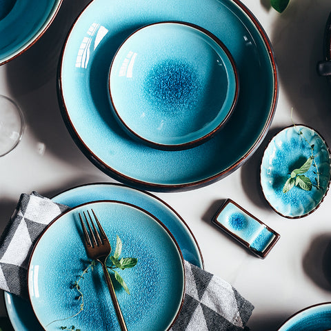 Porcelain Blue Dinner Plates