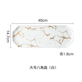 European White Black Golden Ceramic