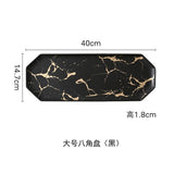 European White Black Golden Ceramic