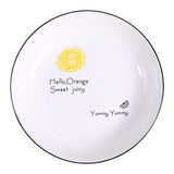8 inch Round Solid Ceramic Plant Dinner Plates