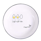 8 inch Round Solid Ceramic Plant Dinner Plates