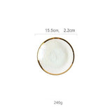 Dazzle color painted gold glass bowl dish