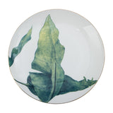 Round Green Plants Porcelain Dinner Plate
