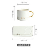 Black White Gold Inlay Tea Coffee Cup