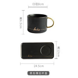 Black White Gold Inlay Tea Coffee Cup