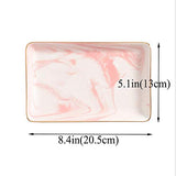 Nordic Style Marble Painting Phnom Penh Ceramic Jewelry Plate