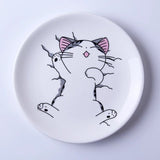 Cartoon Cat Ceramic Plate