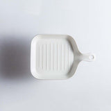 Ceramic Handle Dish Plate frying pan shape plate