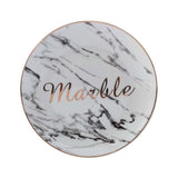8 inch 10 inch Round Marble Ceramic Plant Dinner Plates
