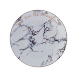 8 inch 10 inch Round Marble Ceramic Plant Dinner Plates