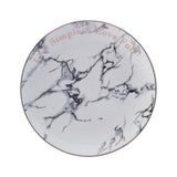 8 inch 10 inch Round Marble Ceramic Plant Dinner Plates