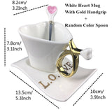 VILEAD Heart Shape Lover Coffee Mug